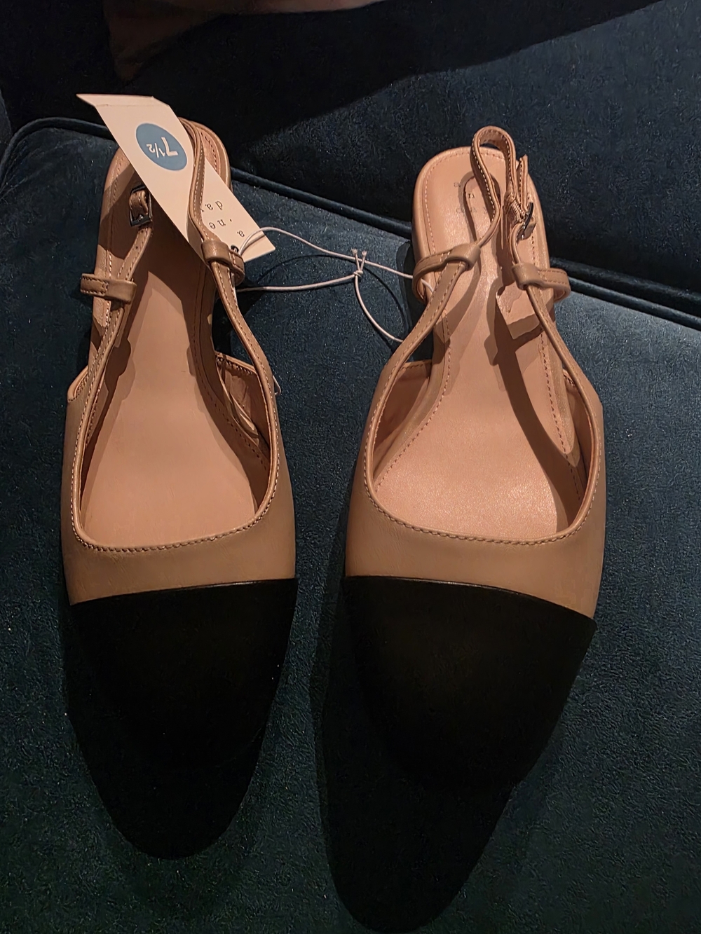 a new day Two-Tone Slingback Flats in Nude and Black